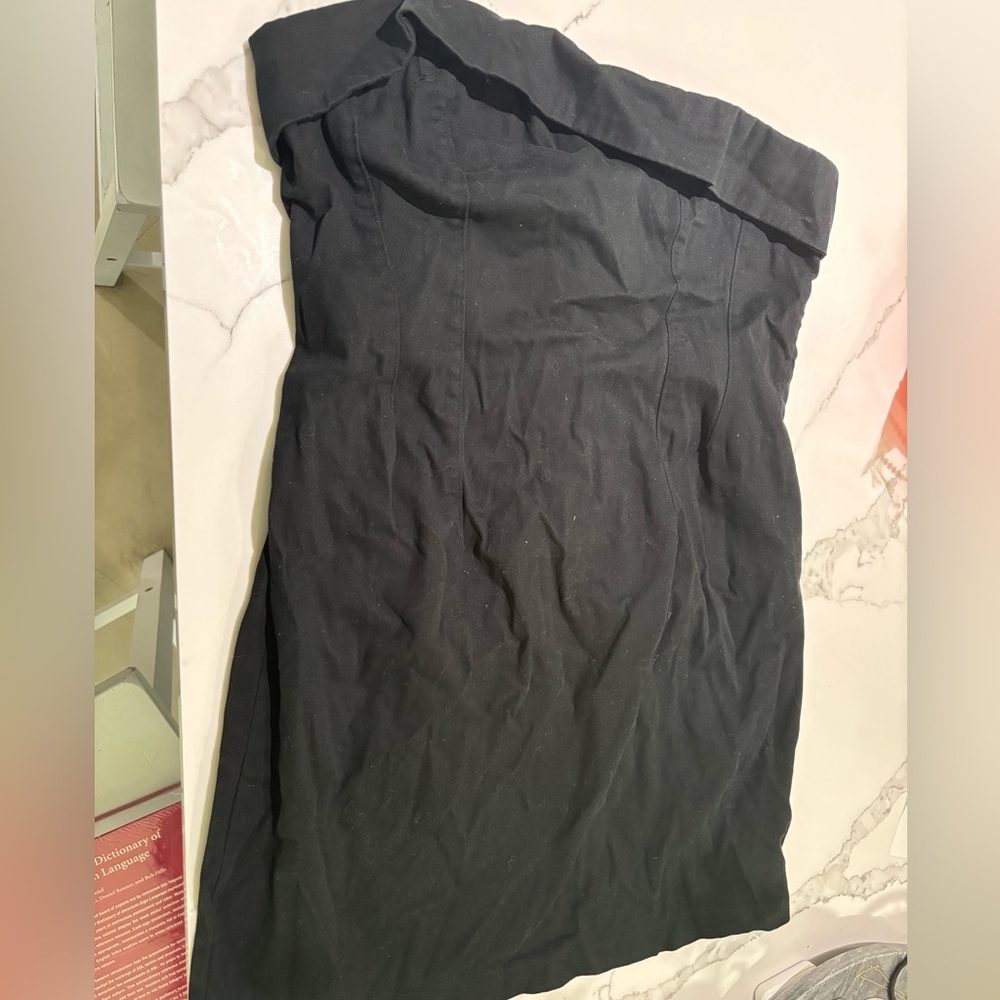 Black strapless mini dress size Medium